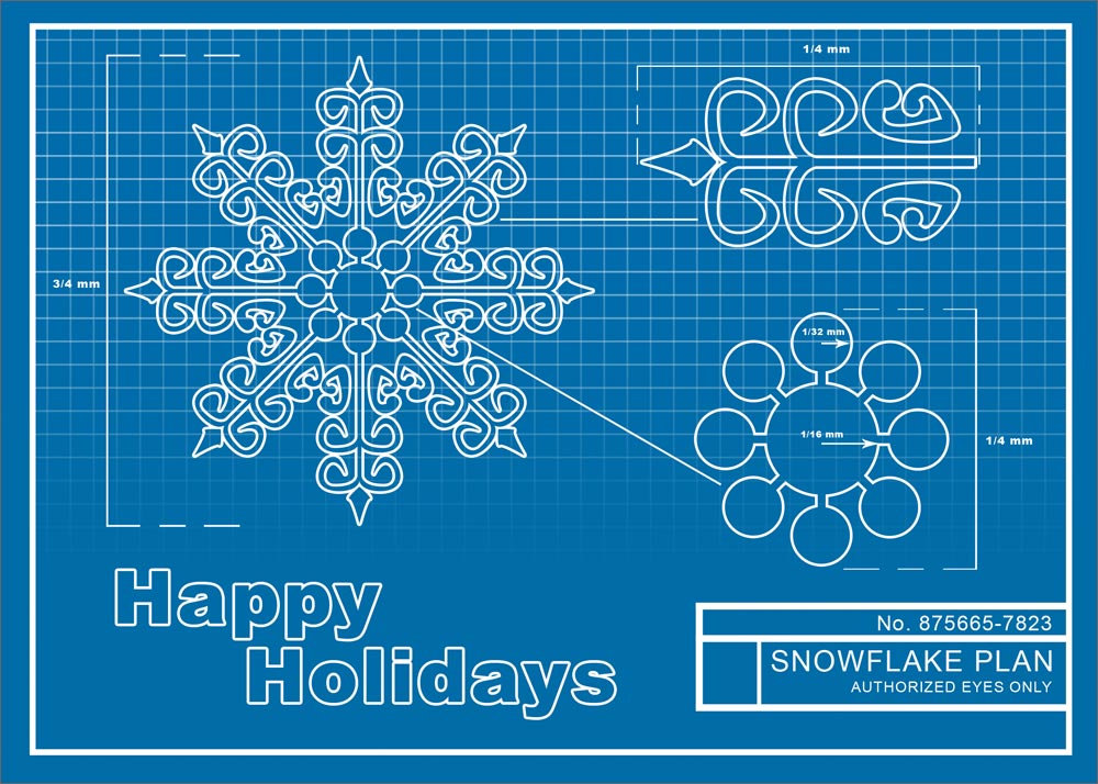 Happy Holidays Snowflake