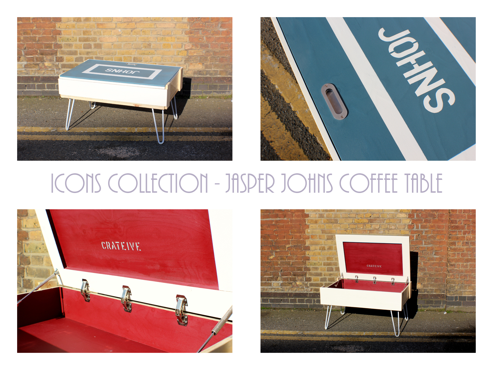 CRATEive - ICONS Collection - Jasper Johns Coffee Table