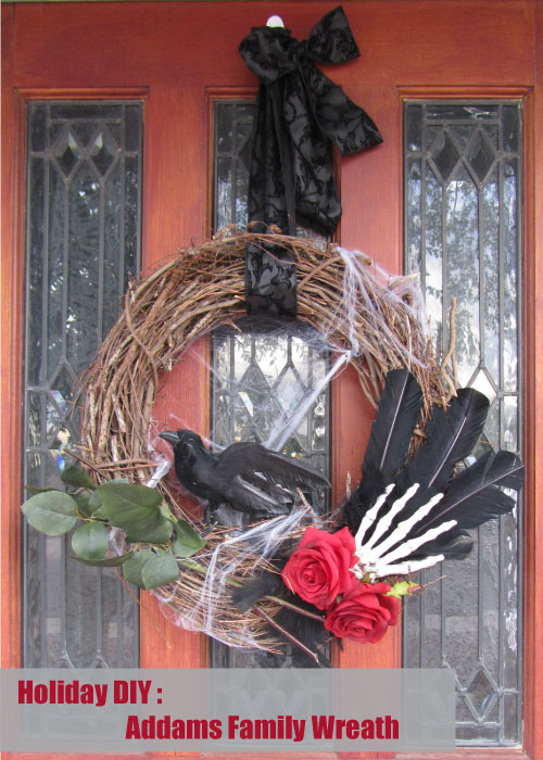 Holiday DIY - Addams Family Halloween Wreath