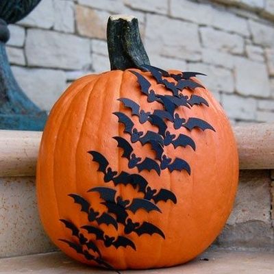 Holiday DIY - Pumpkin Decorating Roundup - Bats Take Flight Pumpkin