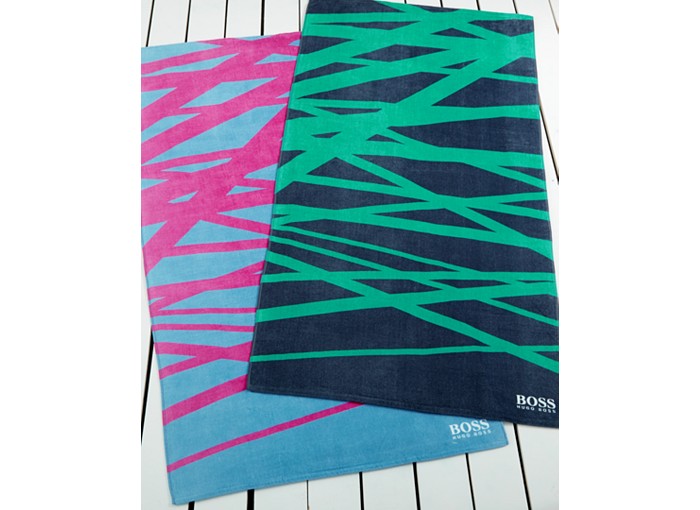 Hugo Boss Crossed Lines Beach Towel - 10 Summer Beach Towels - FINDS Blog